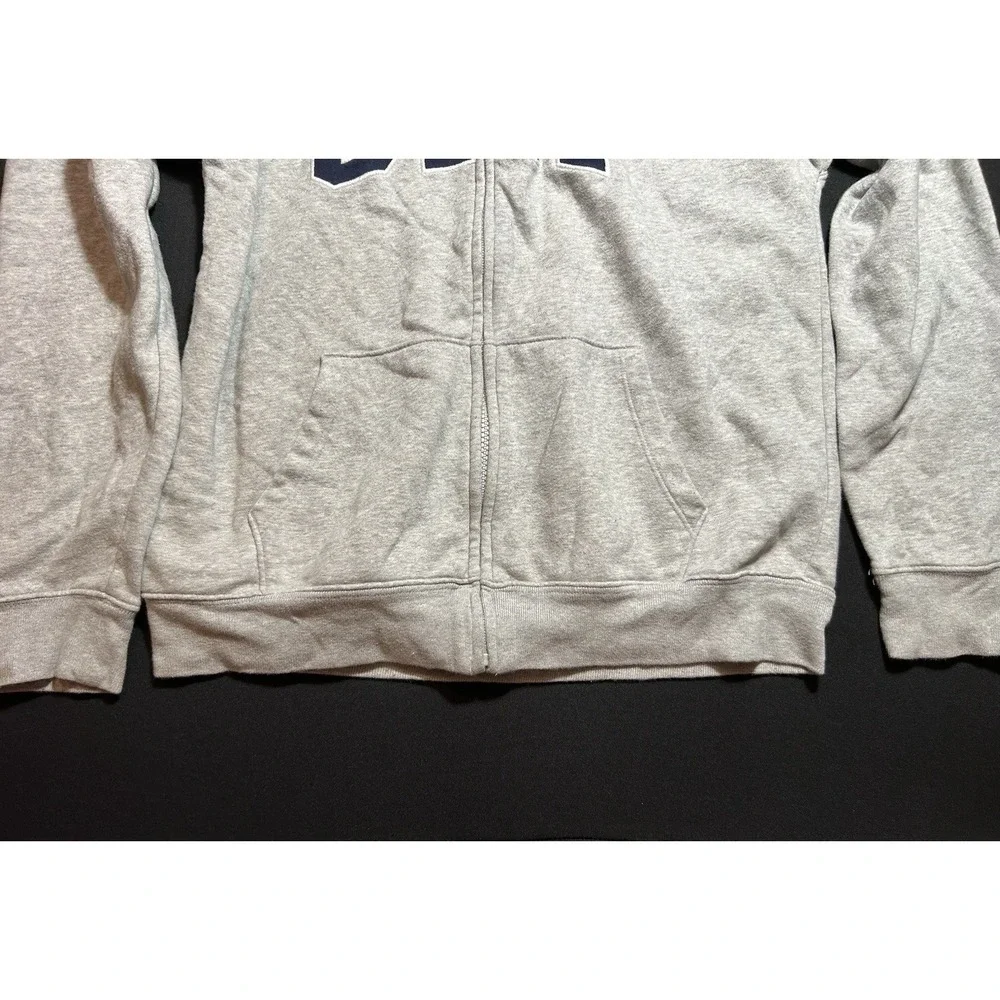 Gap Kids Boys Gray XXL Full Zip Logo Fleece Hoodie Sweatshirt Pockets